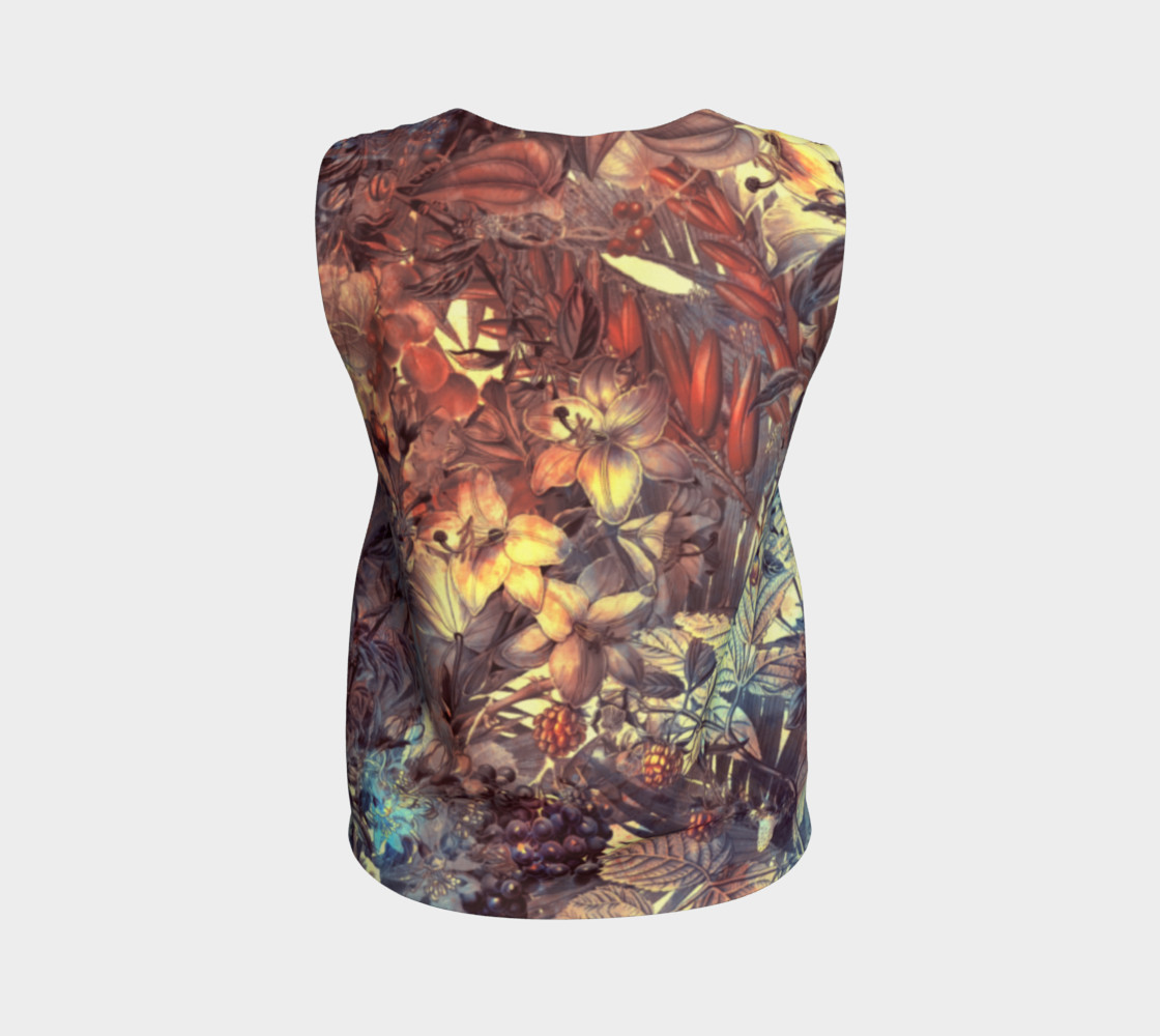 flowers art loose tank top preview #2