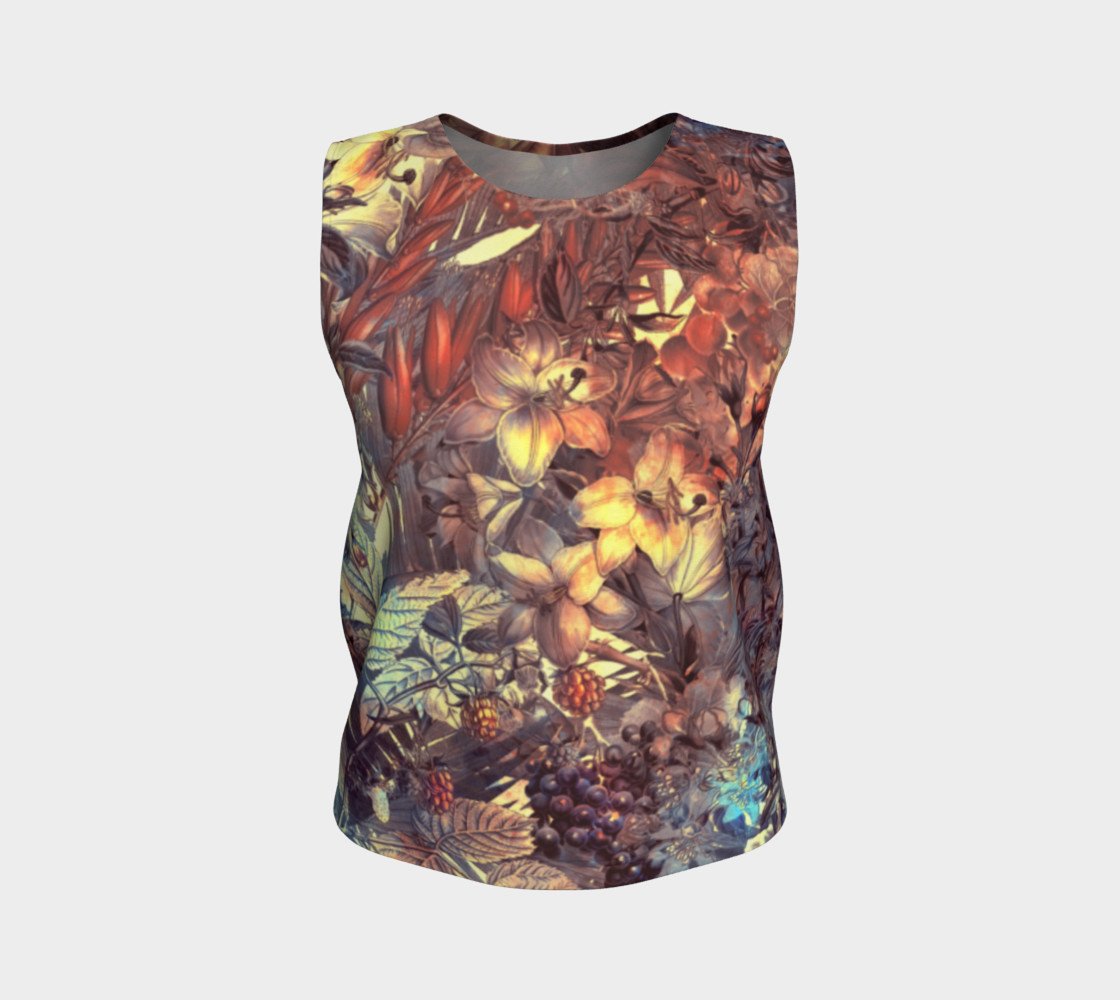 flowers art loose tank top preview #1