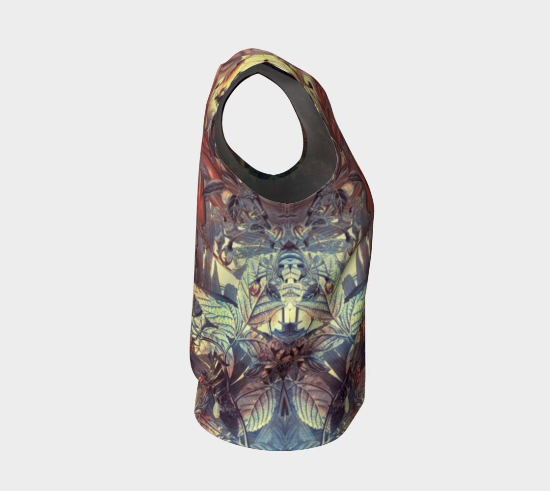 flowers art loose tank top preview #4