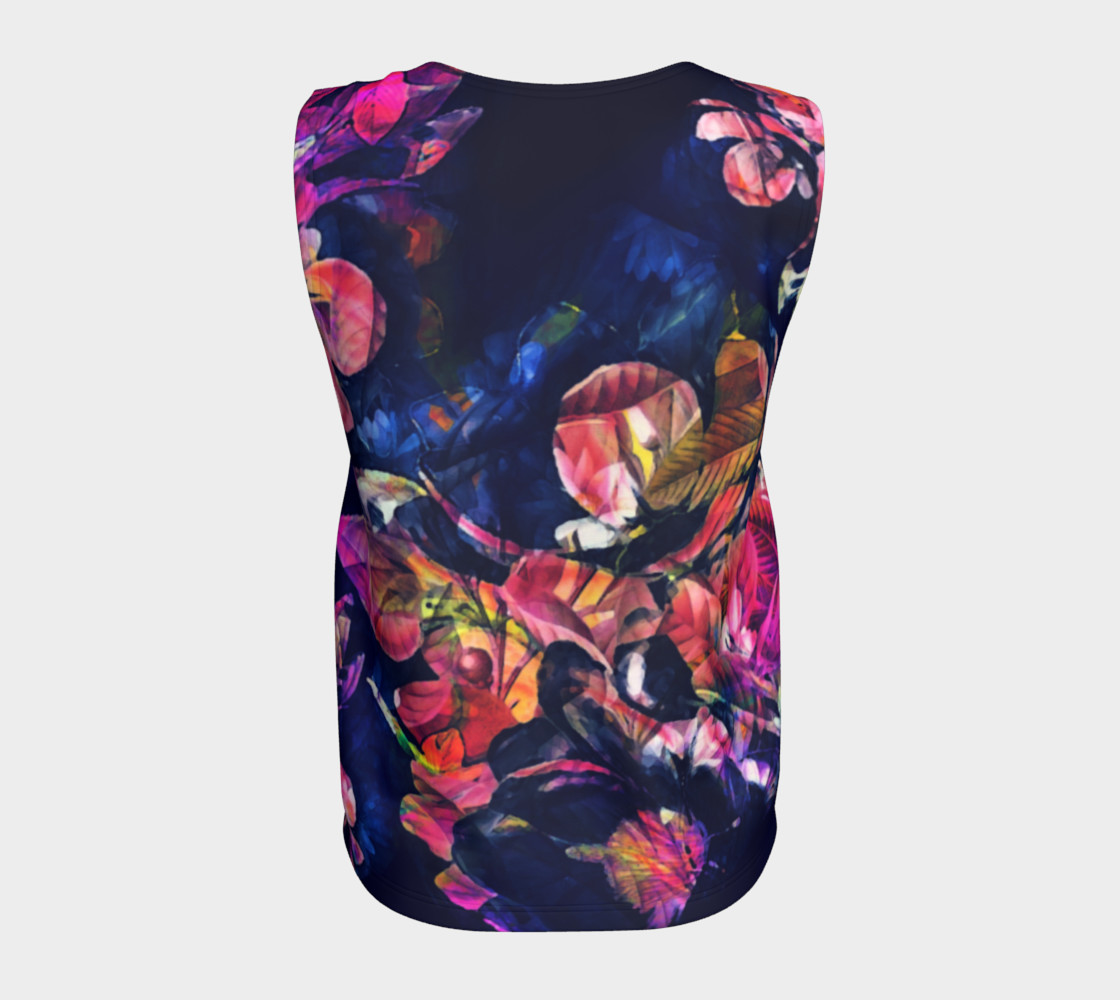 flowers roses dark loose tank top preview #6