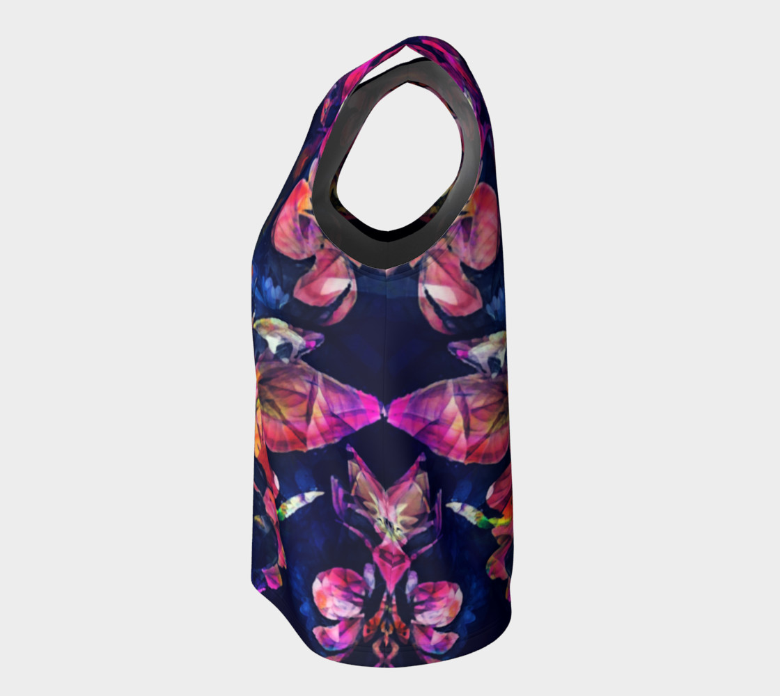 flowers roses dark loose tank top preview #7