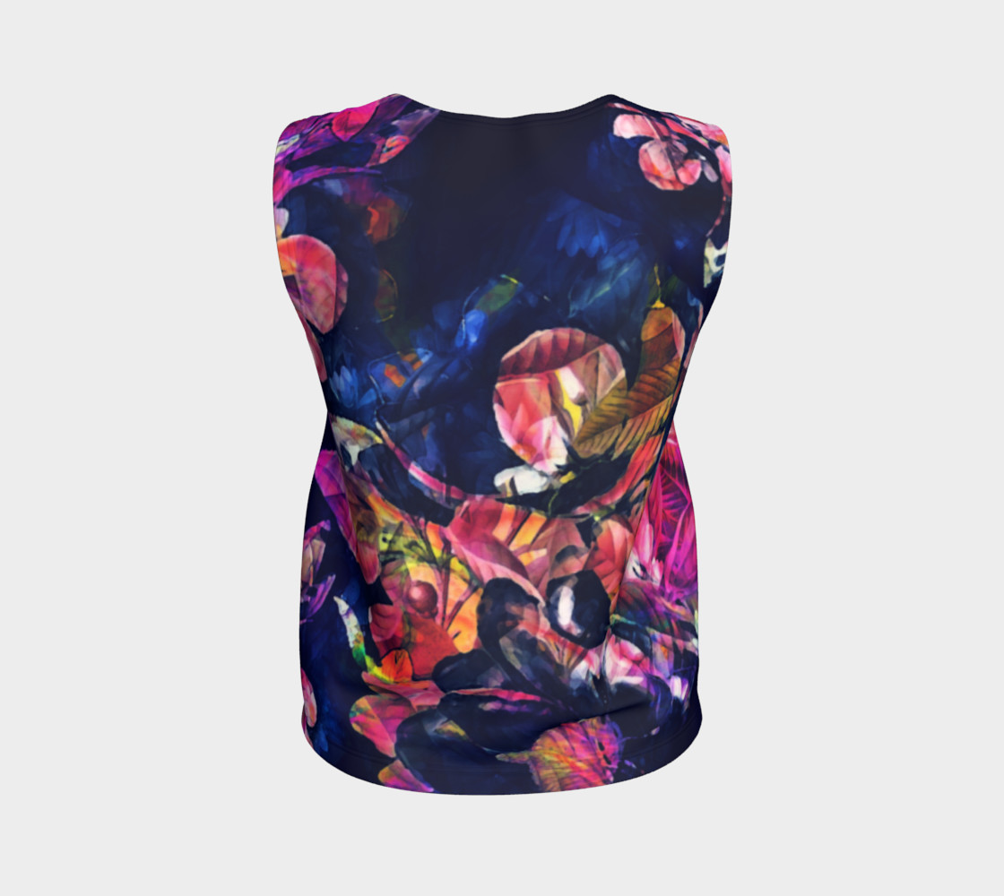 flowers roses dark loose tank top preview #2