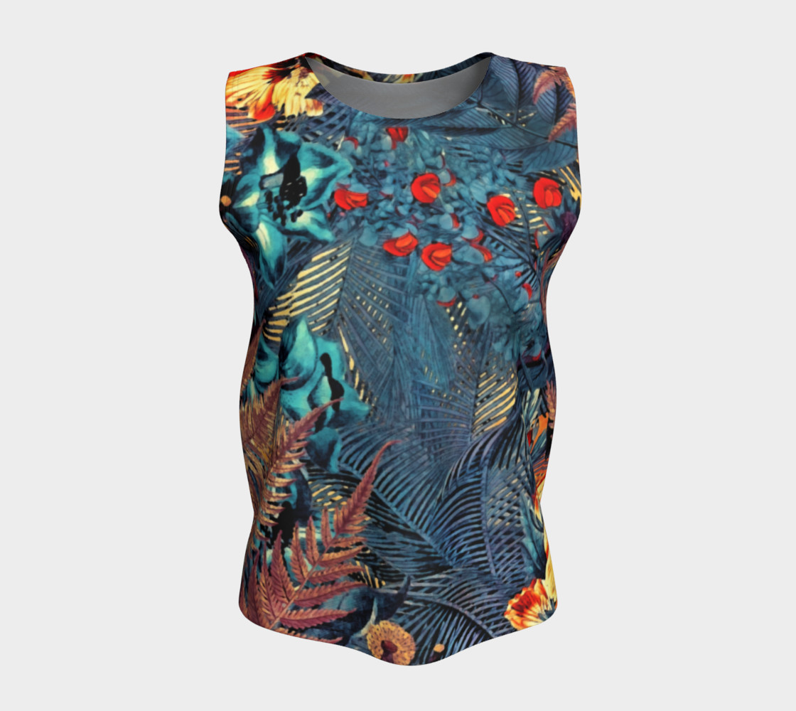 flowers arts loose tank top preview #5