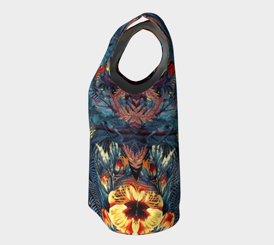 flowers arts loose tank top preview #7