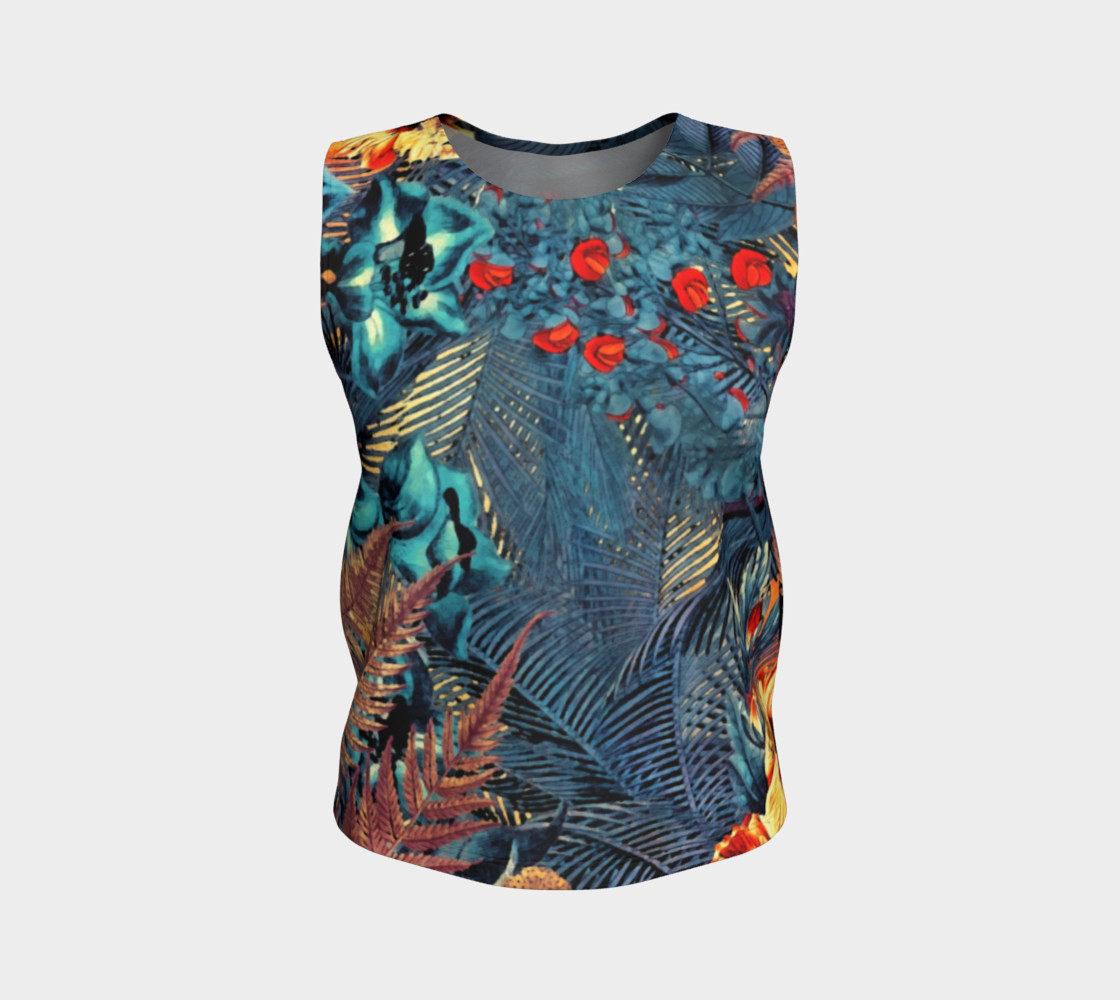 flowers arts loose tank top preview #1