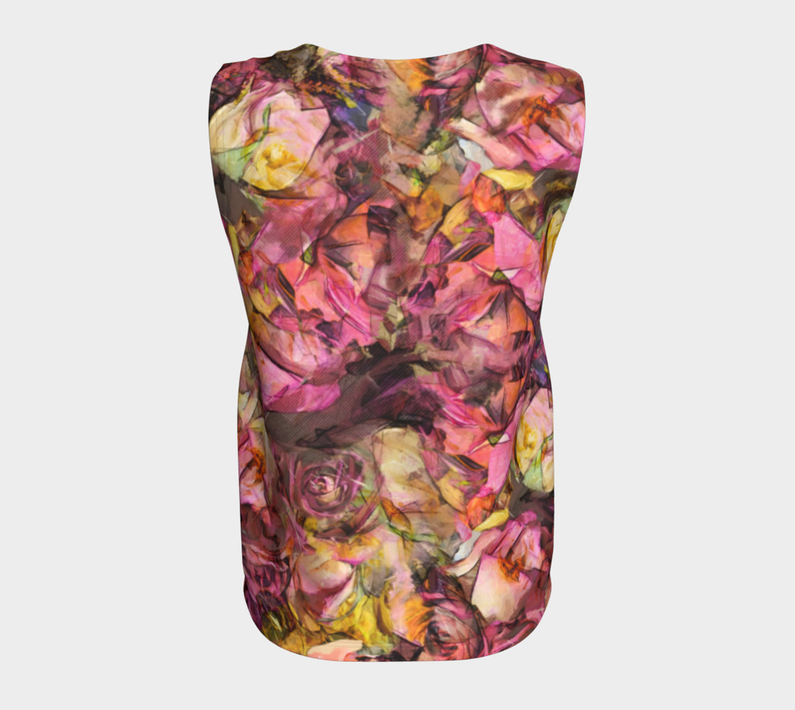 flowers rose loose tank top preview #6