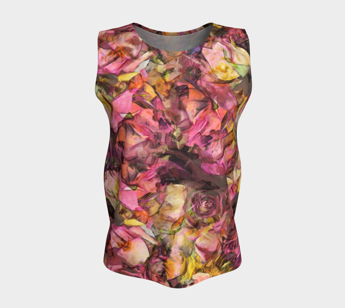 flowers rose loose tank top preview #5