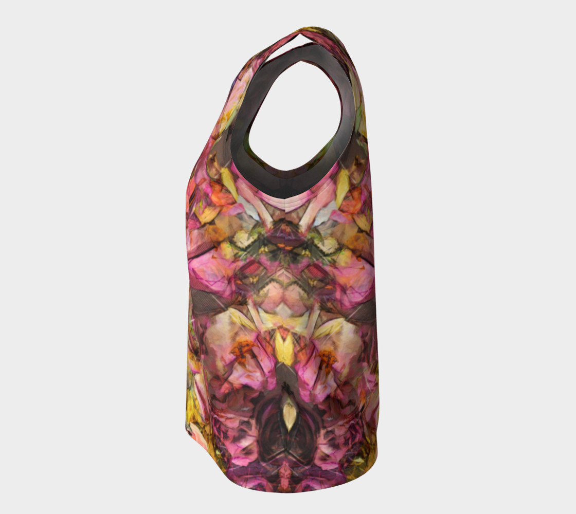 flowers rose loose tank top preview #7