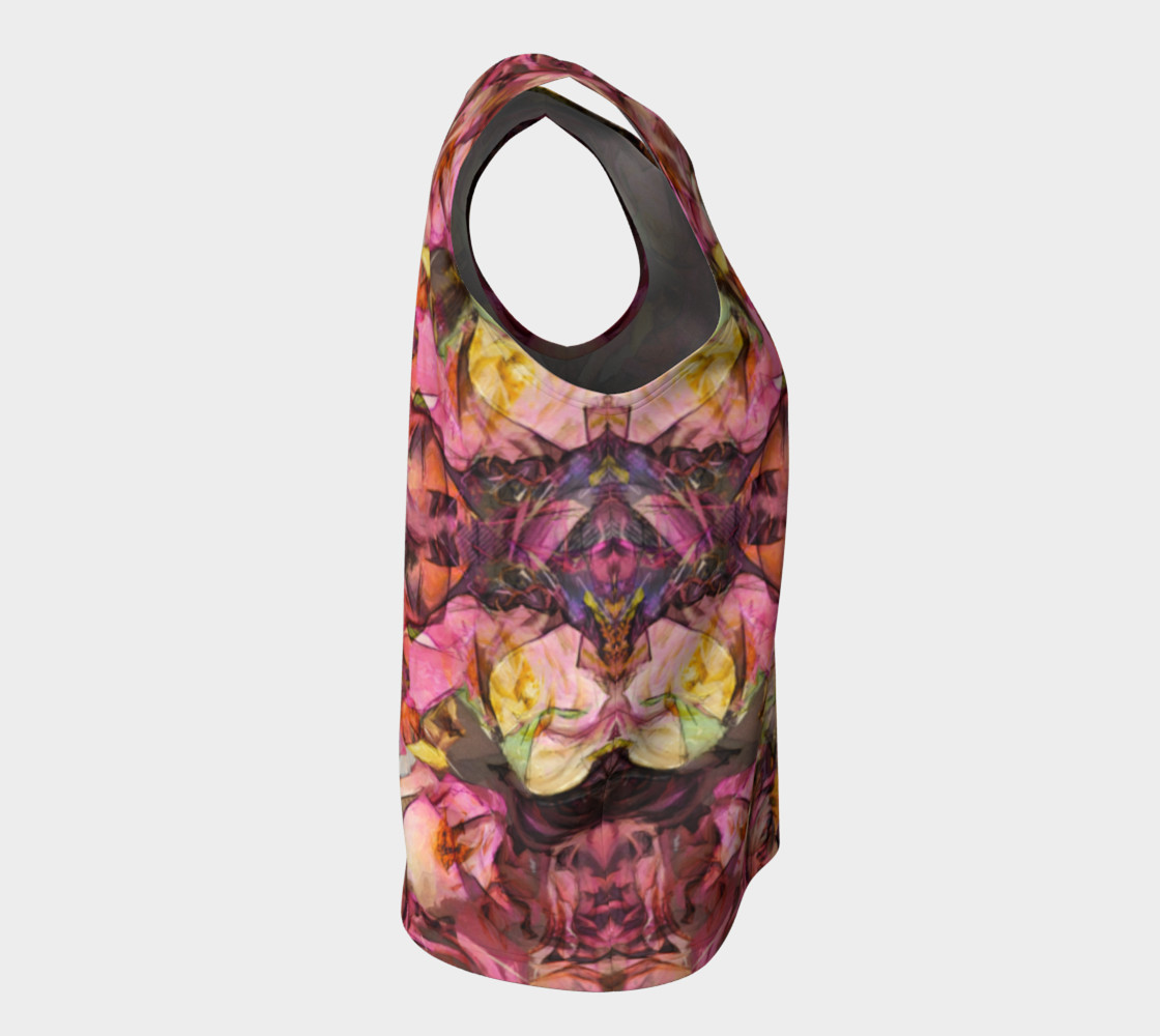 flowers rose loose tank top preview #8