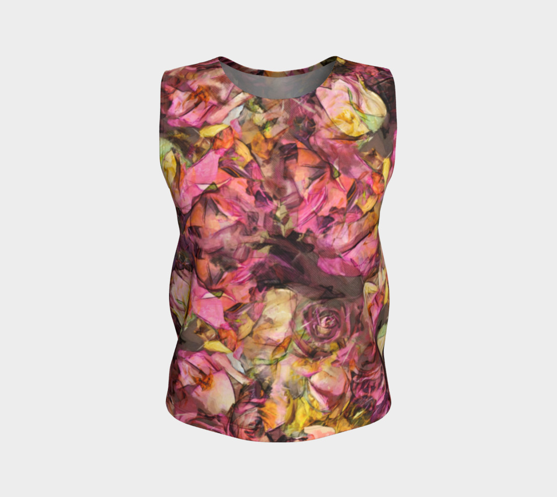 flowers rose loose tank top preview #1