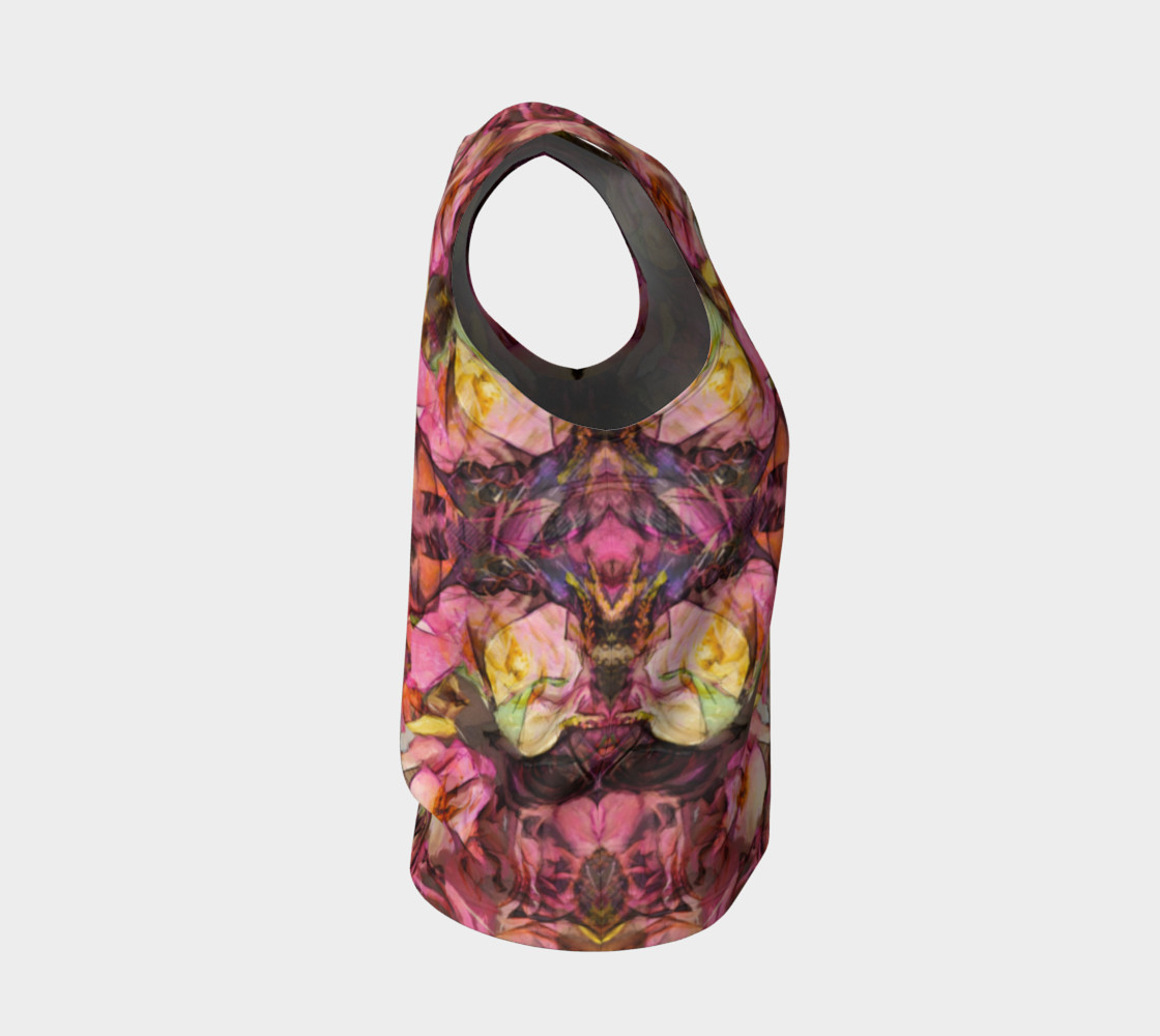 flowers rose loose tank top preview #4