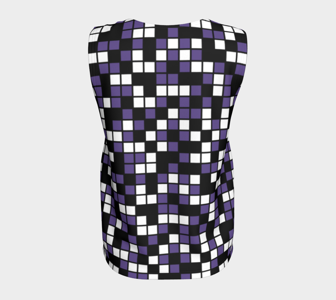 Aperçu de Ultra Violet Purple, Black, and White Random Mosaic Squares #6