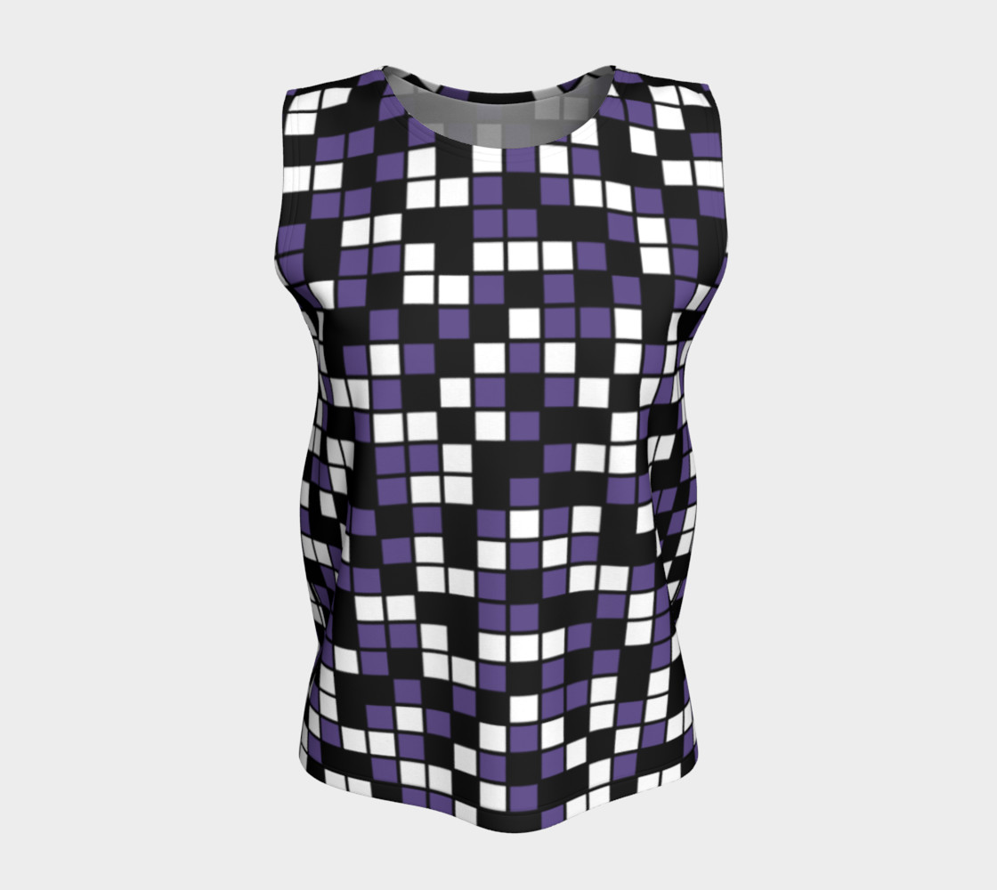 Aperçu de Ultra Violet Purple, Black, and White Random Mosaic Squares #5