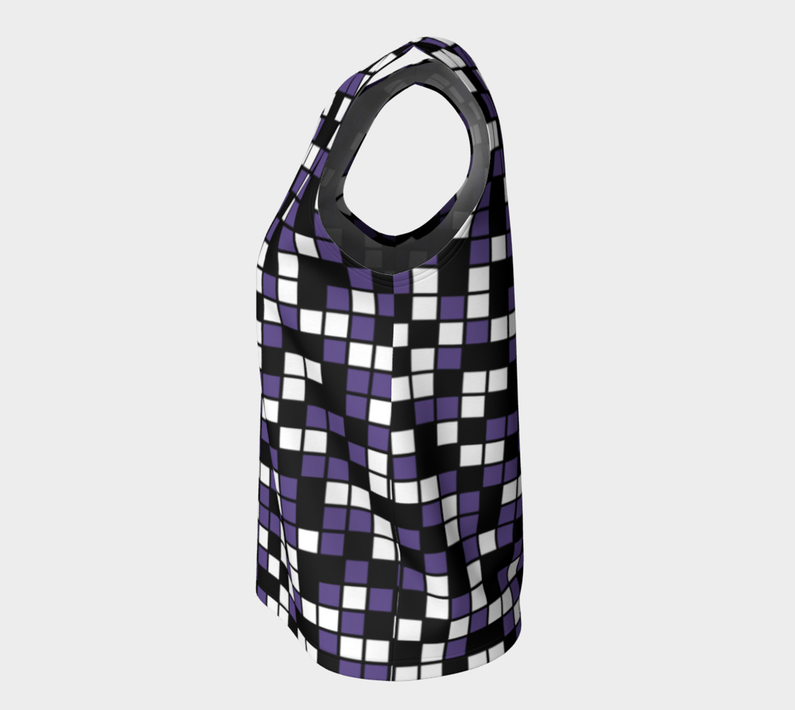 Aperçu de Ultra Violet Purple, Black, and White Random Mosaic Squares #7