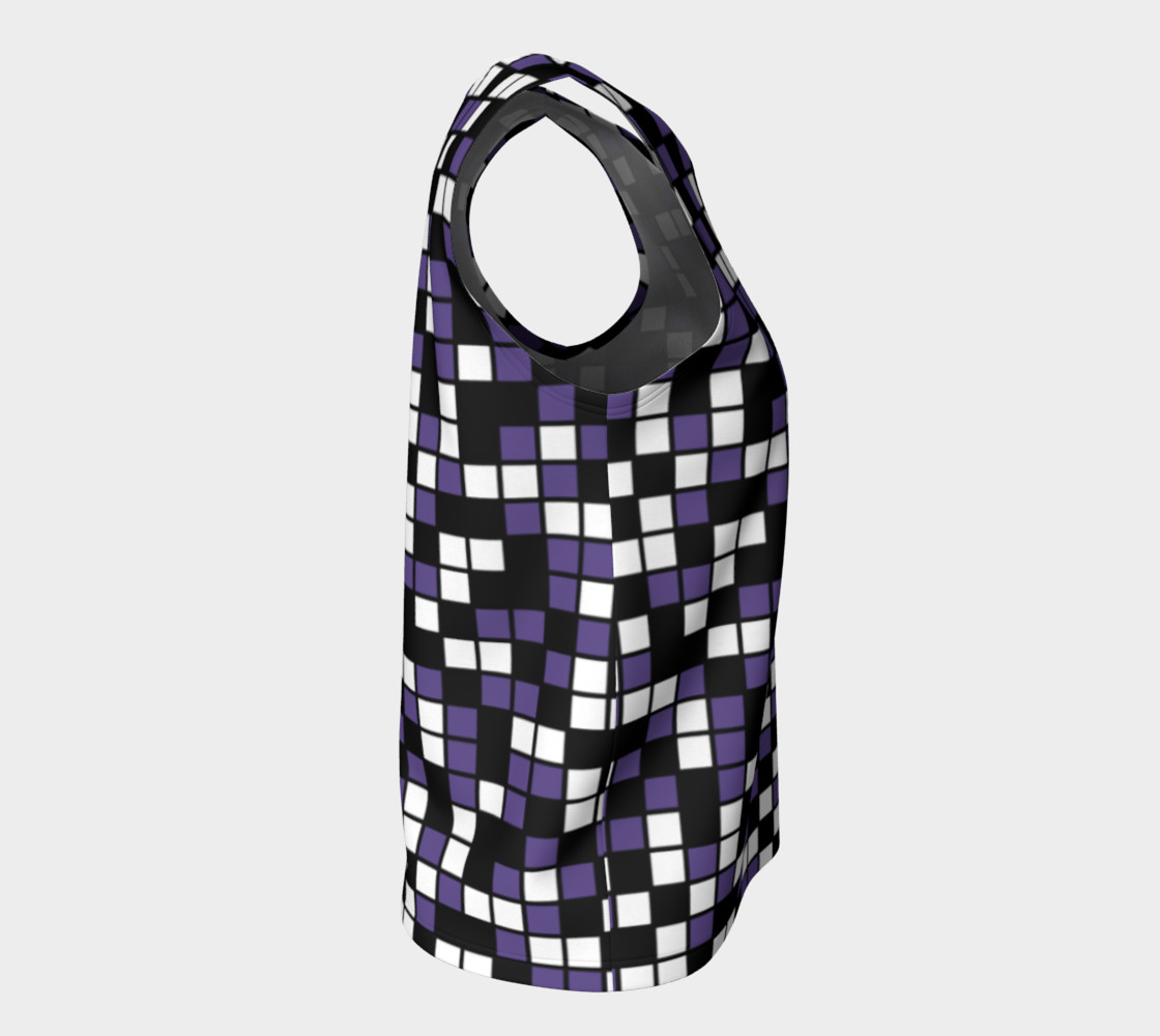 Aperçu de Ultra Violet Purple, Black, and White Random Mosaic Squares #8