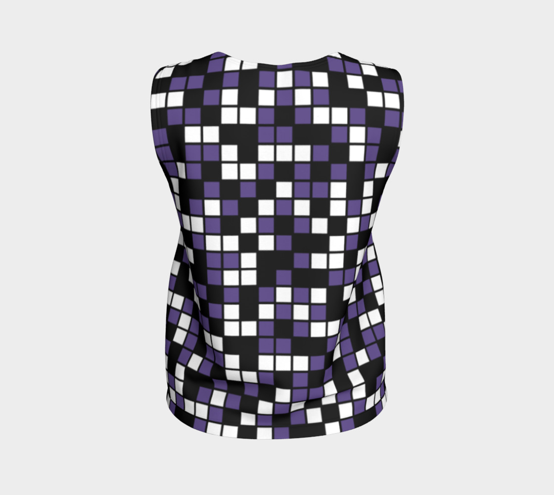 Aperçu de Ultra Violet Purple, Black, and White Random Mosaic Squares #2