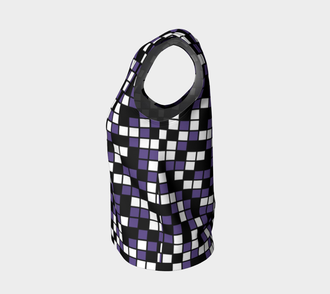 Aperçu de Ultra Violet Purple, Black, and White Random Mosaic Squares #3