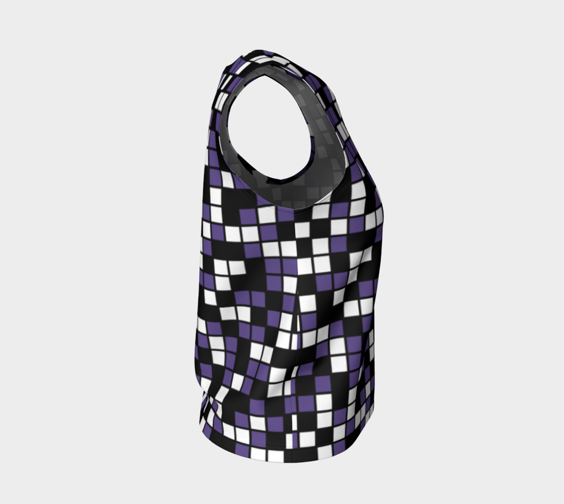 Aperçu de Ultra Violet Purple, Black, and White Random Mosaic Squares #4