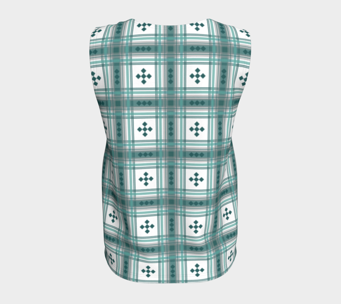 Preppy Plaid in Teal, Gray and White preview #6