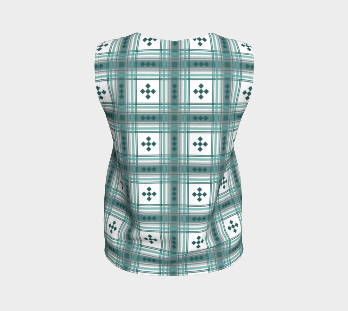 Preppy Plaid in Teal, Gray and White preview #2