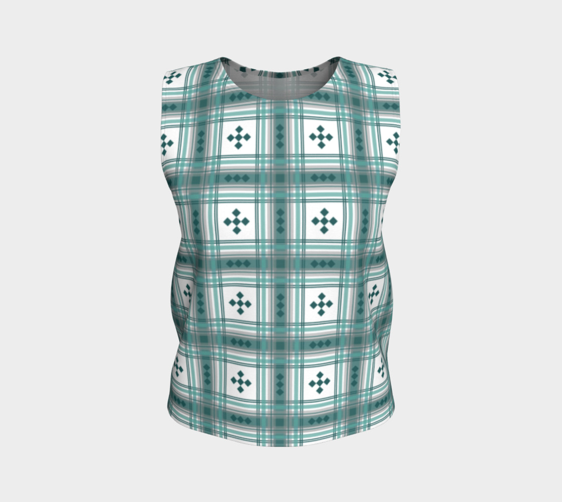 Preppy Plaid in Teal, Gray and White preview #1