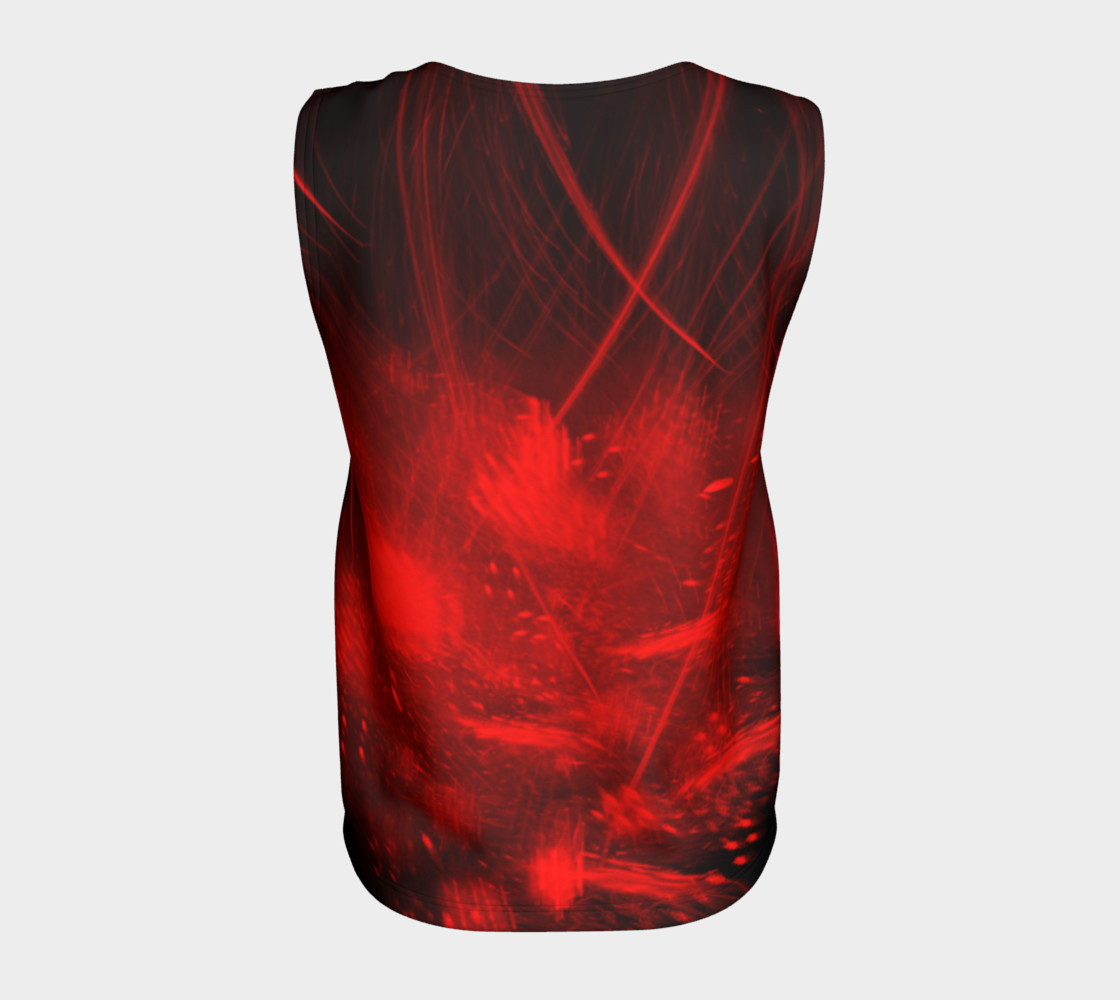 Red burst loose tank top preview #6