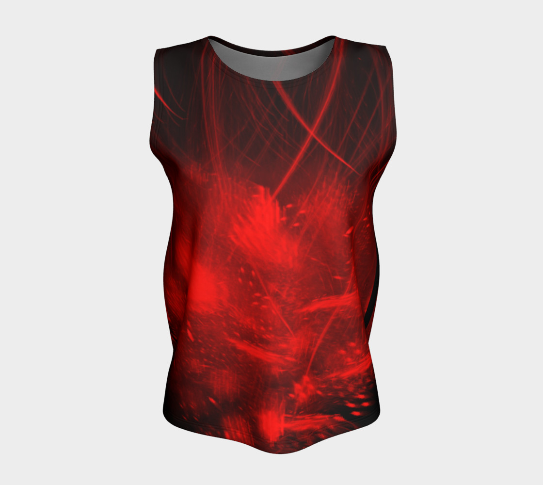Red burst loose tank top preview #5
