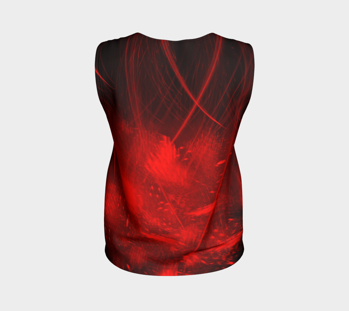 Red burst loose tank top preview #2