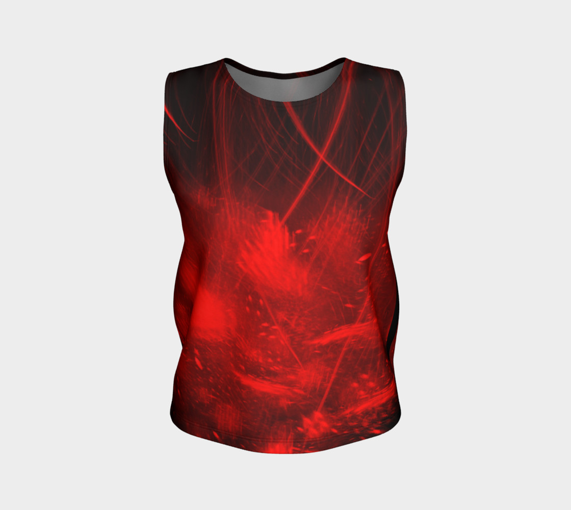 Red burst loose tank top preview #1