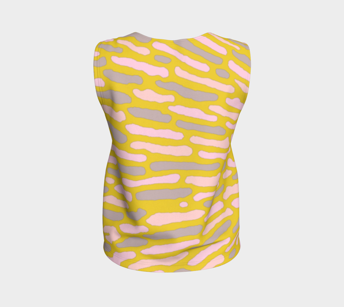 Organic Abstract Yellow Lime Loose Tank Top preview #2