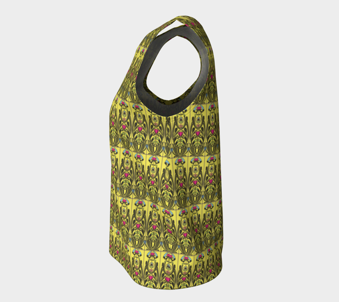 Aperçu de Yellow Nouveau Loose Tank Top #7