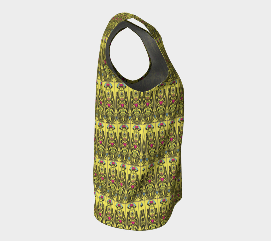 Aperçu de Yellow Nouveau Loose Tank Top #8