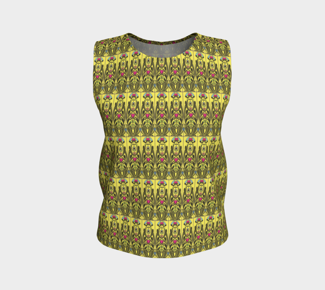 Aperçu de Yellow Nouveau Loose Tank Top #1