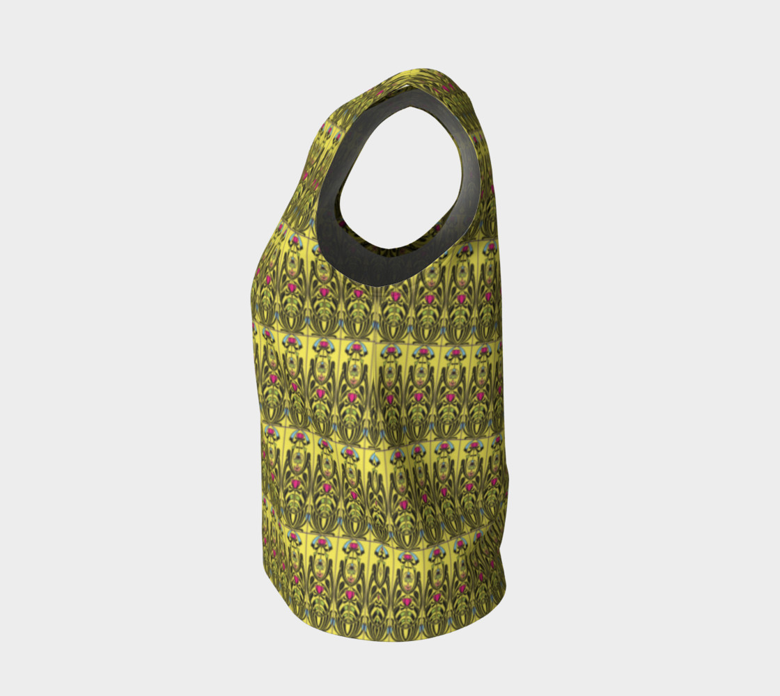 Aperçu de Yellow Nouveau Loose Tank Top #3