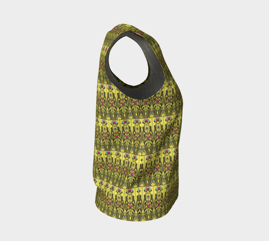 Aperçu de Yellow Nouveau Loose Tank Top #4