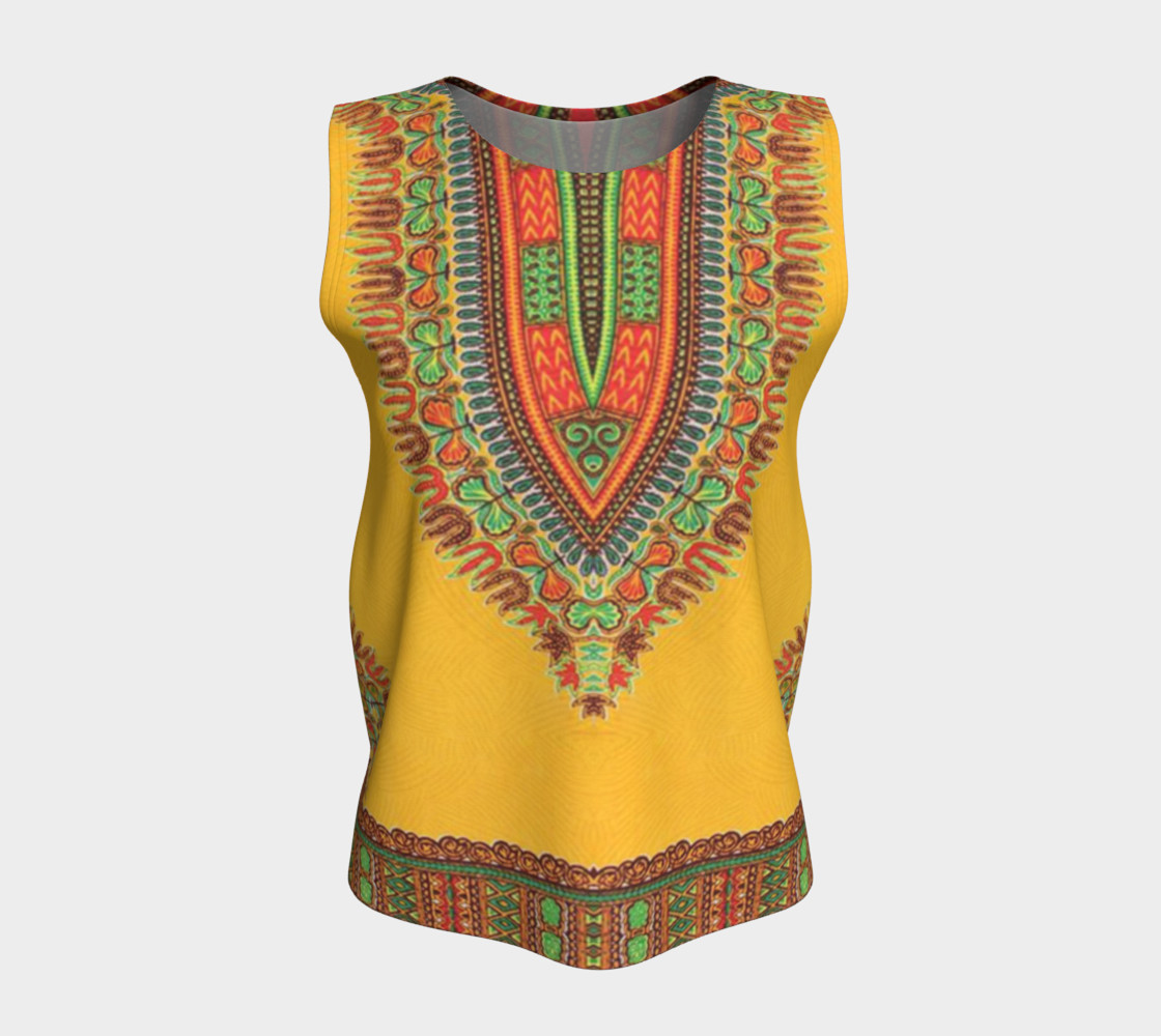 Yellow Dashiki Loose Tank preview #5