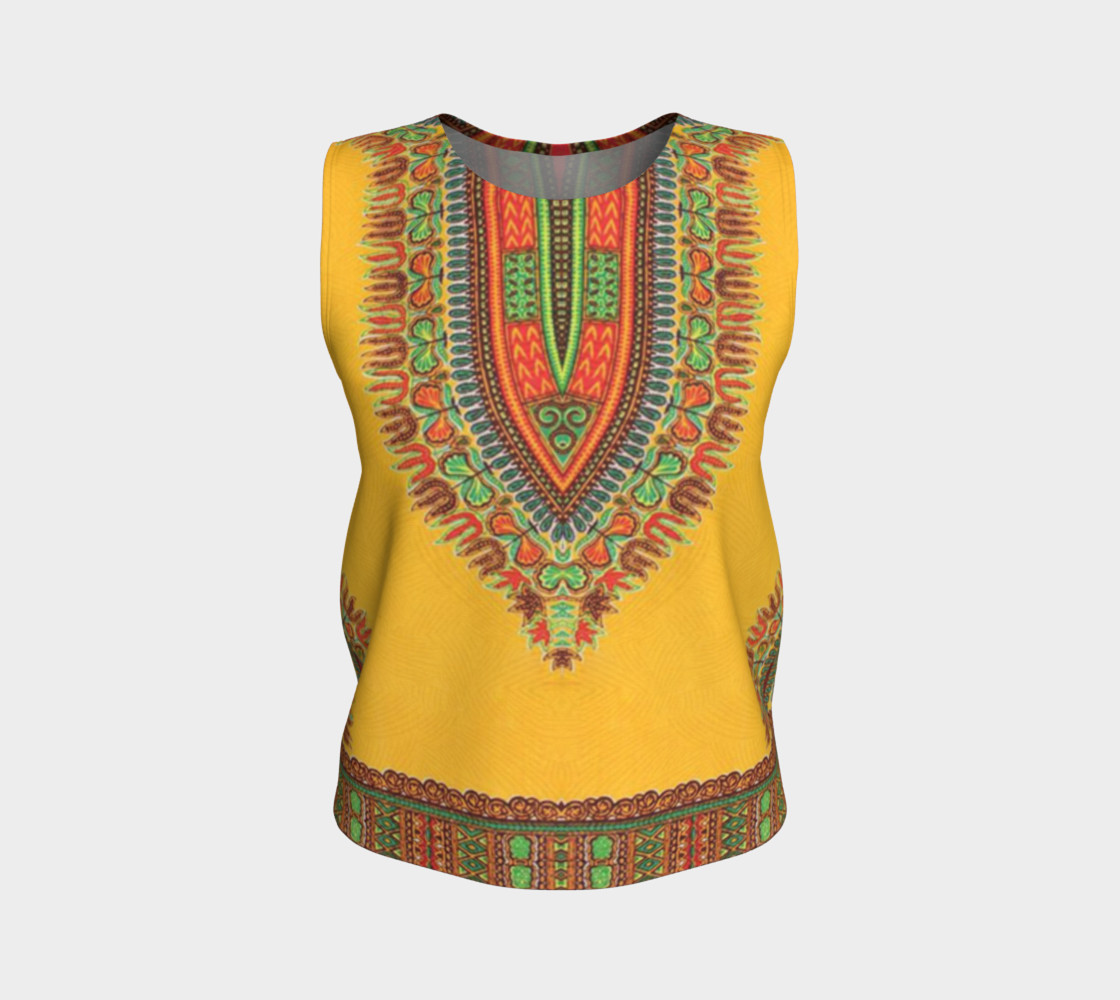 Yellow Dashiki Loose Tank preview #1