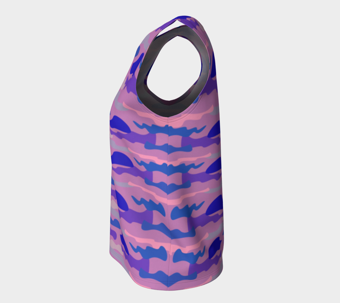 Luxury top pink with blue lines Camu II preview #7