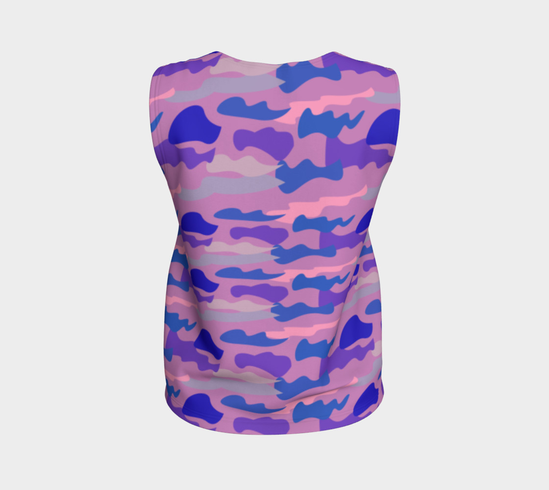 Luxury top pink with blue lines Camu II preview #2