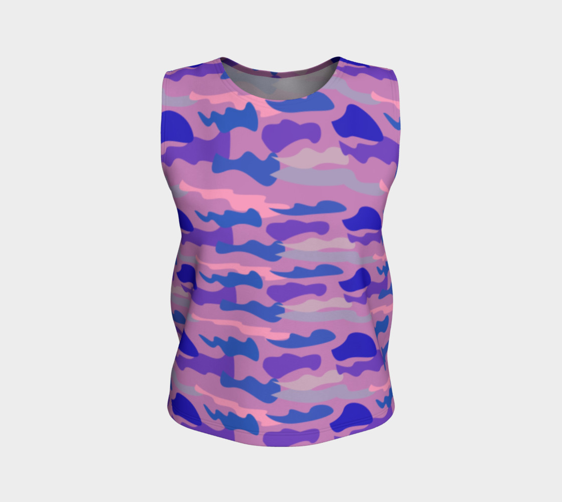Luxury top pink with blue lines Camu II preview #1