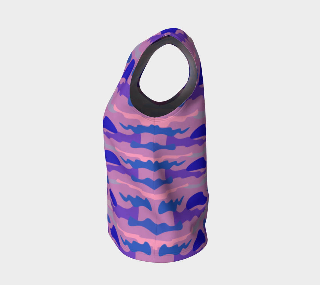 Luxury top pink with blue lines Camu II preview #3
