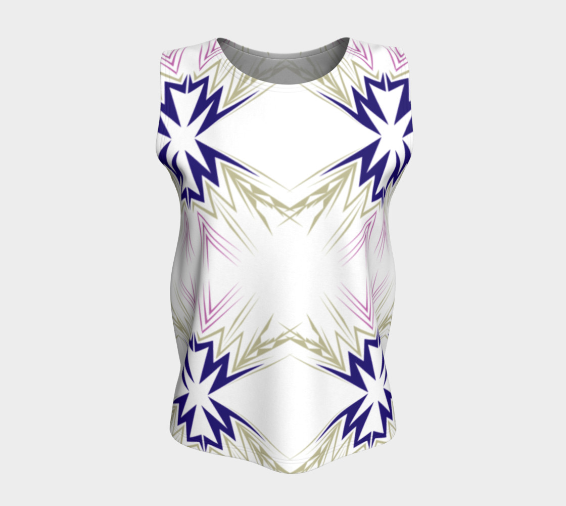 Luxury fit top, Ornaments Blue Ethno preview #5