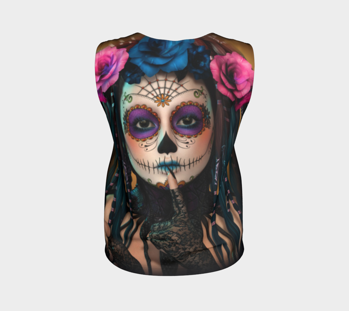 Aperçu de Sugar Skull Yoga Loose Tank Top #2