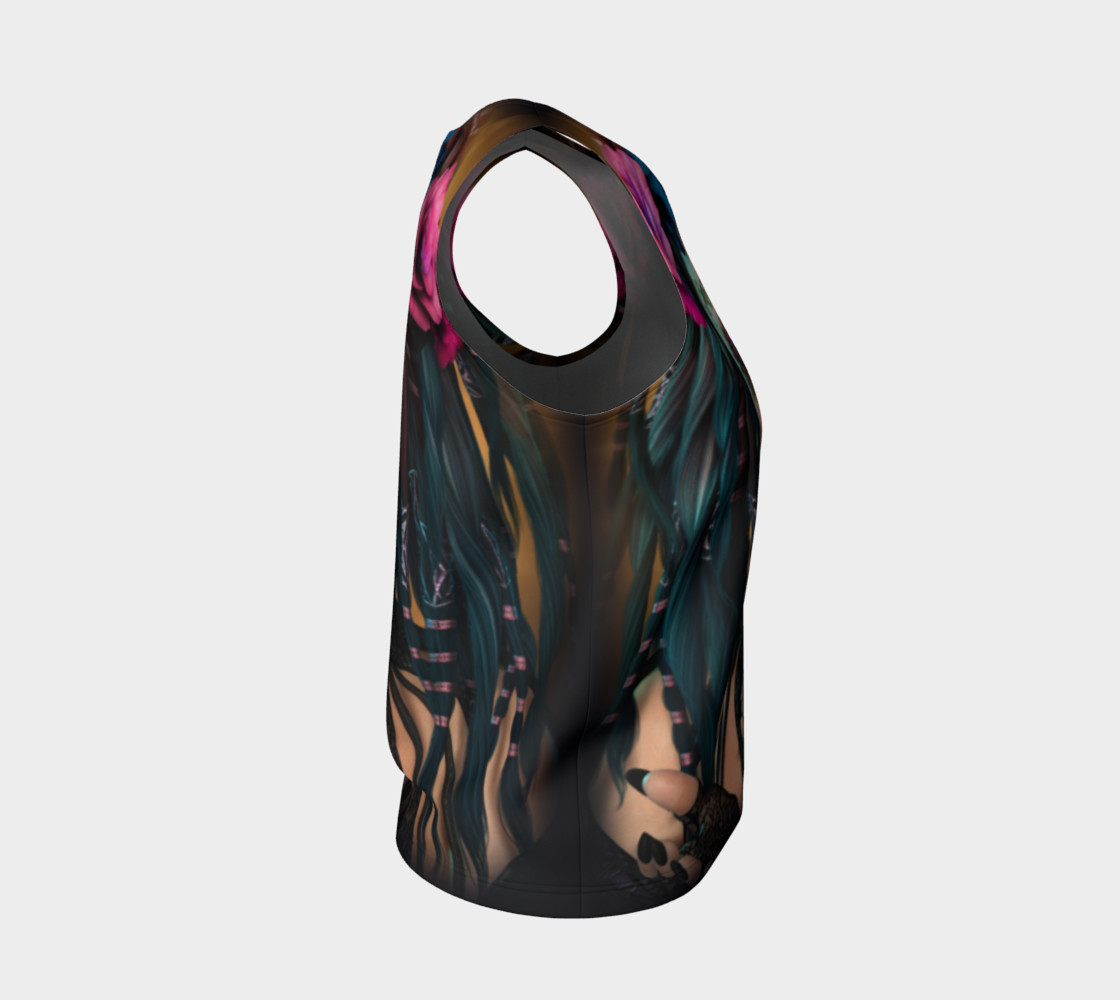 Aperçu de Sugar Skull Yoga Loose Tank Top #4