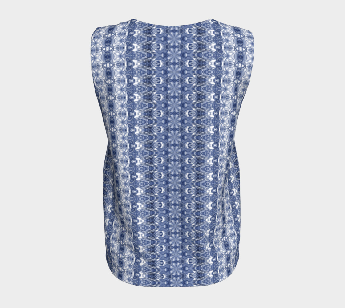 Kaleid Indigo Lace on White preview #6