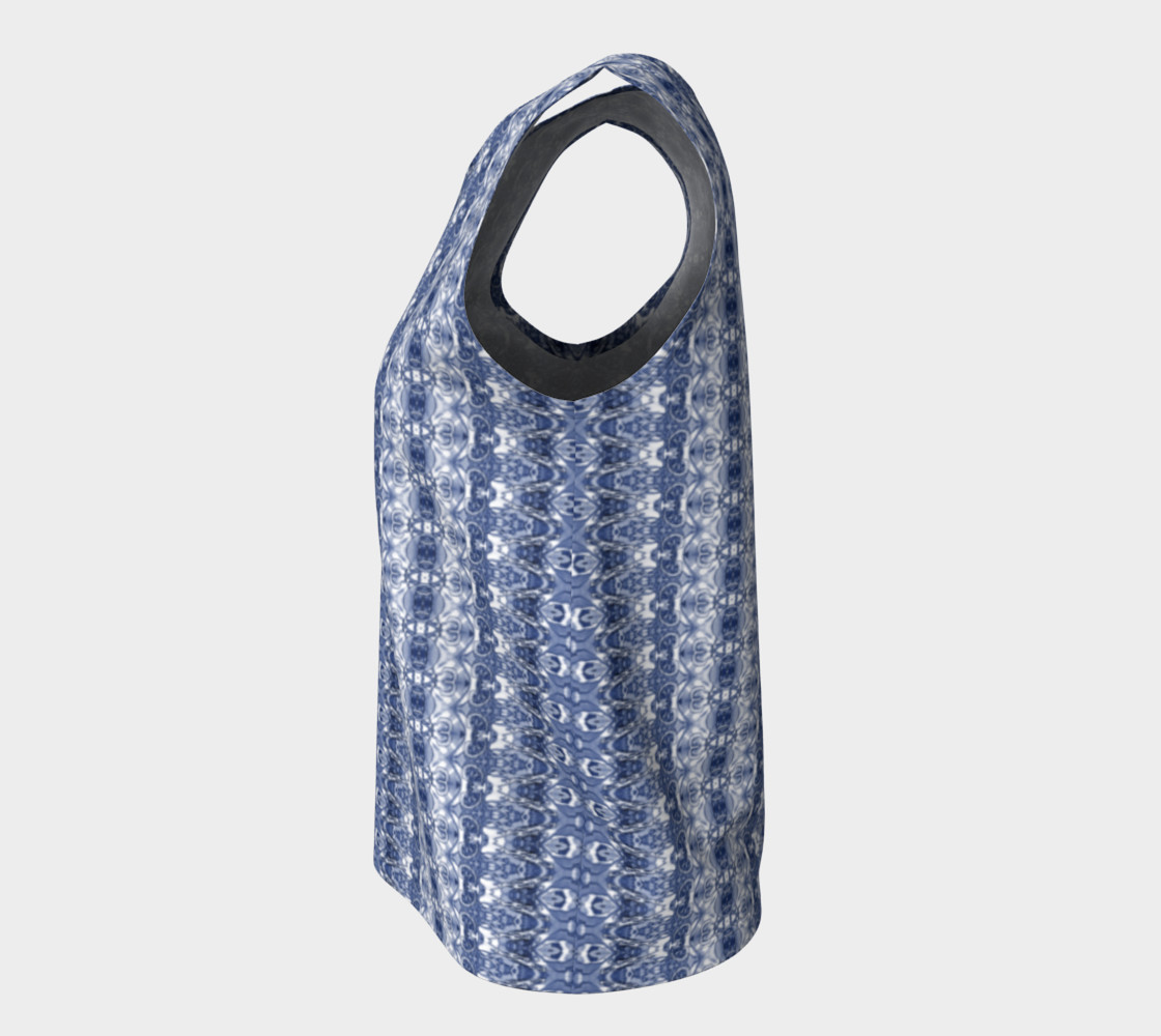 Kaleid Indigo Lace on White preview #7