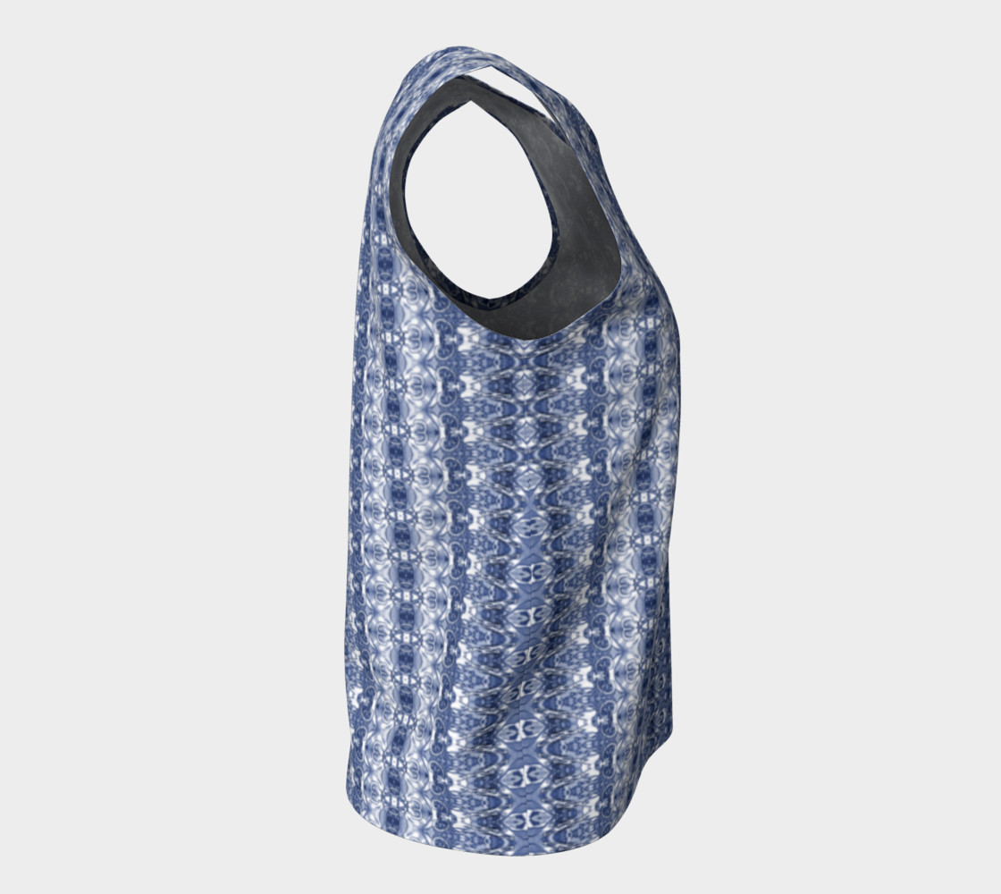 Kaleid Indigo Lace on White preview #8