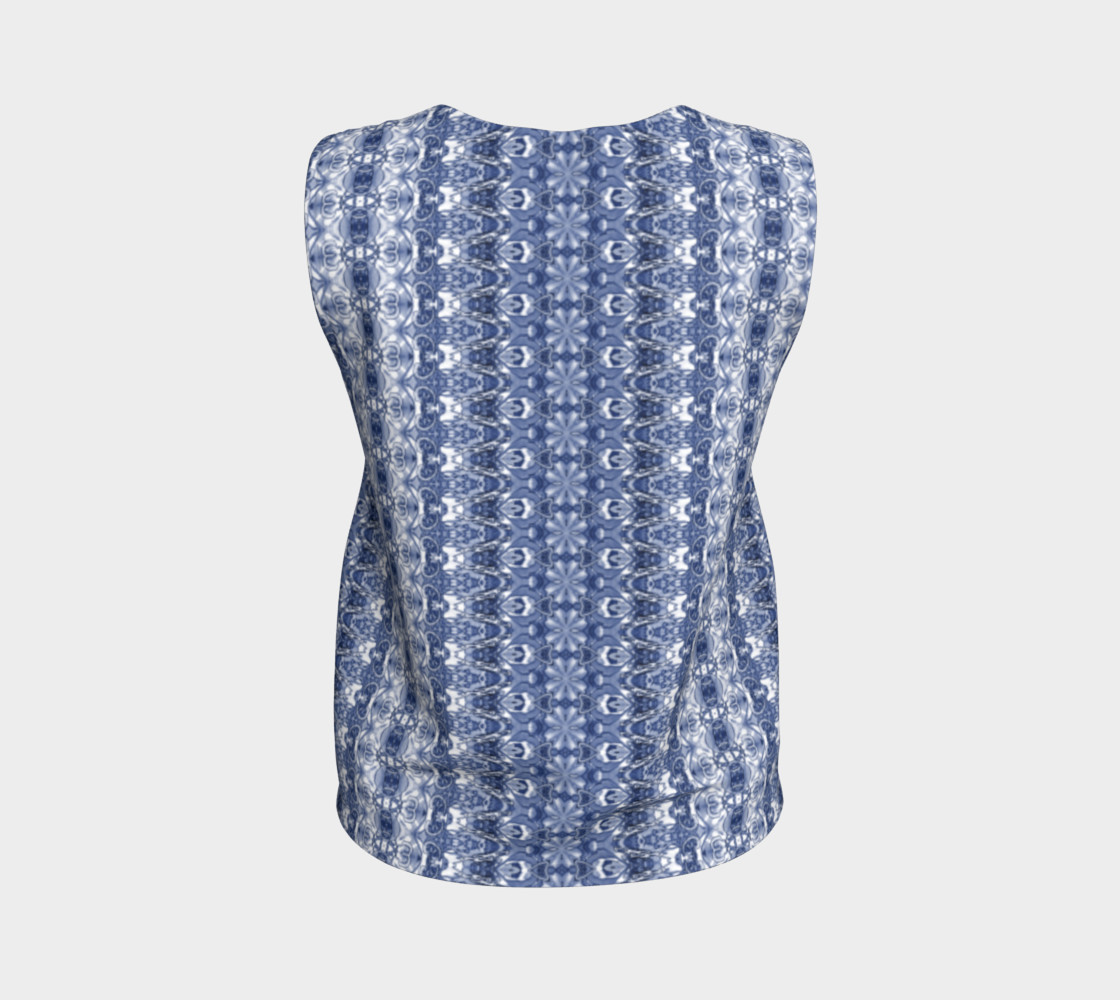 Kaleid Indigo Lace on White preview #2