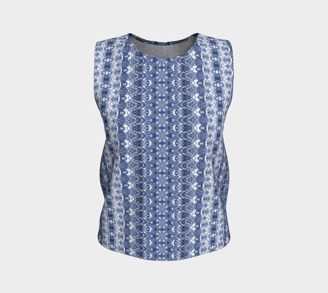 Kaleid Indigo Lace on White preview #1
