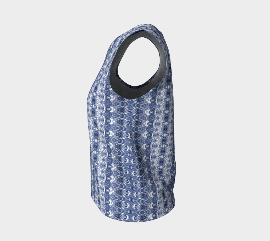 Kaleid Indigo Lace on White preview #3
